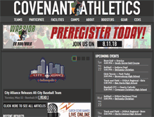 Tablet Screenshot of covenantathletics.org